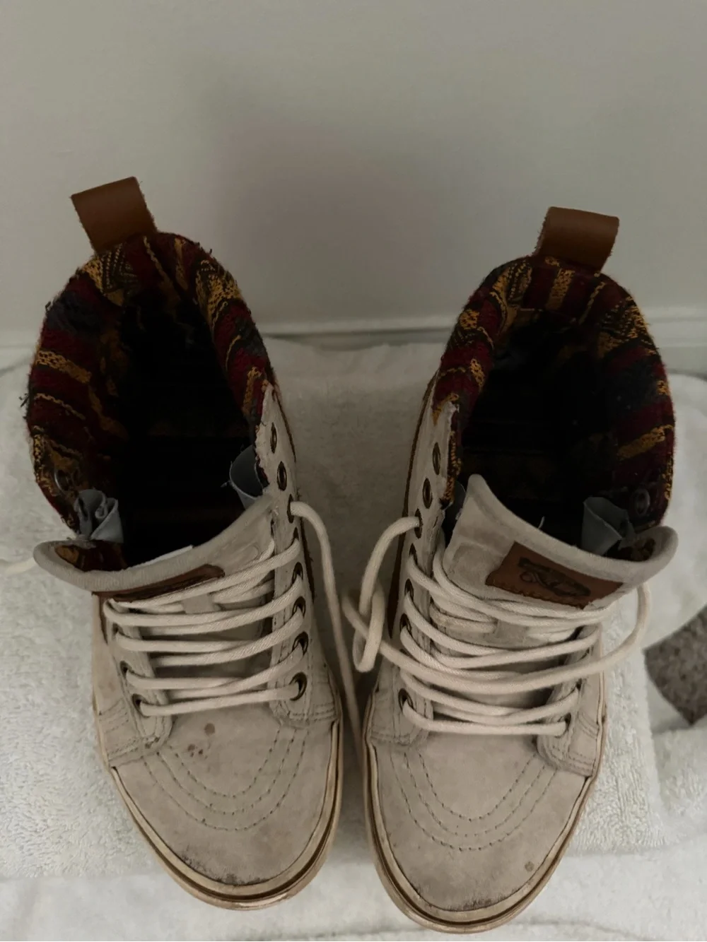 Vans Women’s Beige High-Top Skate Sneakers